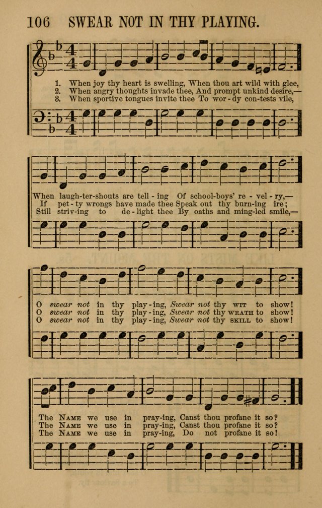 Linden Harp: a rare collection of popular melodies adapted to sacred and moral songs, original and selected. Illustrated. Also a manual of... page 106