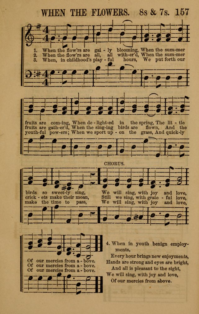Linden Harp: a rare collection of popular melodies adapted to sacred and moral songs, original and selected. Illustrated. Also a manual of... page 157