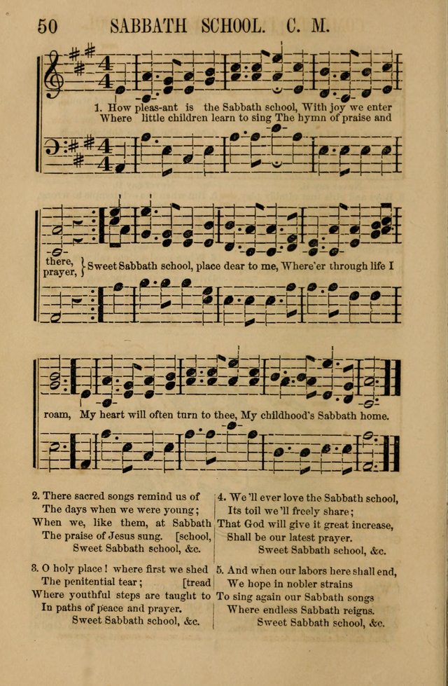 Linden Harp: a rare collection of popular melodies adapted to sacred and moral songs, original and selected. Illustrated. Also a manual of... page 50