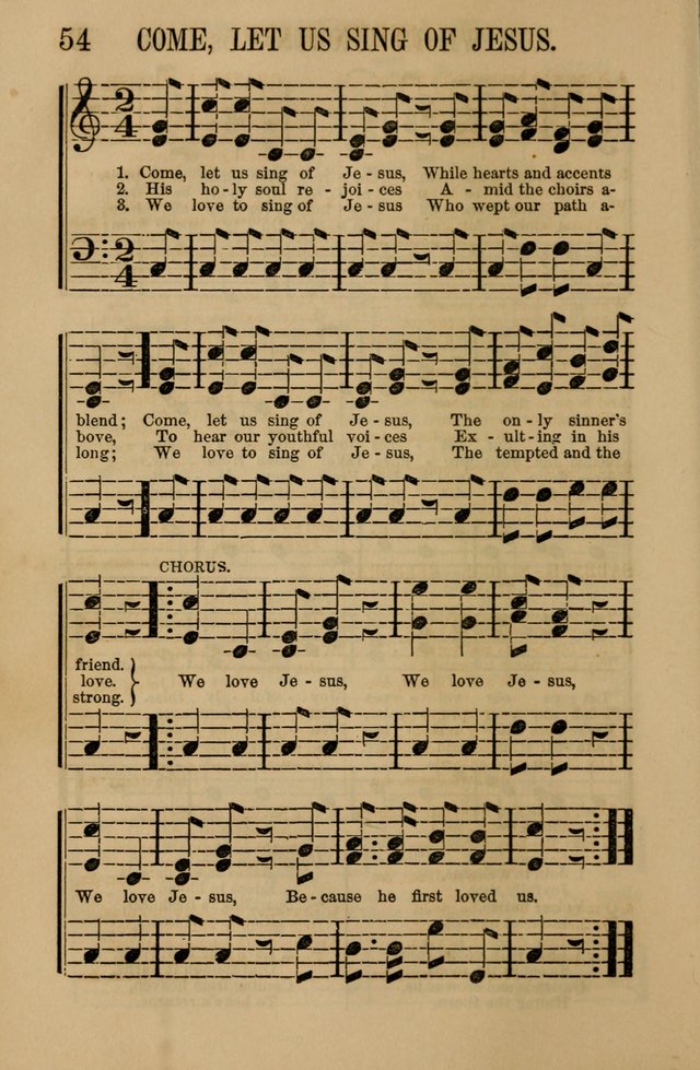 Linden Harp: a rare collection of popular melodies adapted to sacred and moral songs, original and selected. Illustrated. Also a manual of... page 54