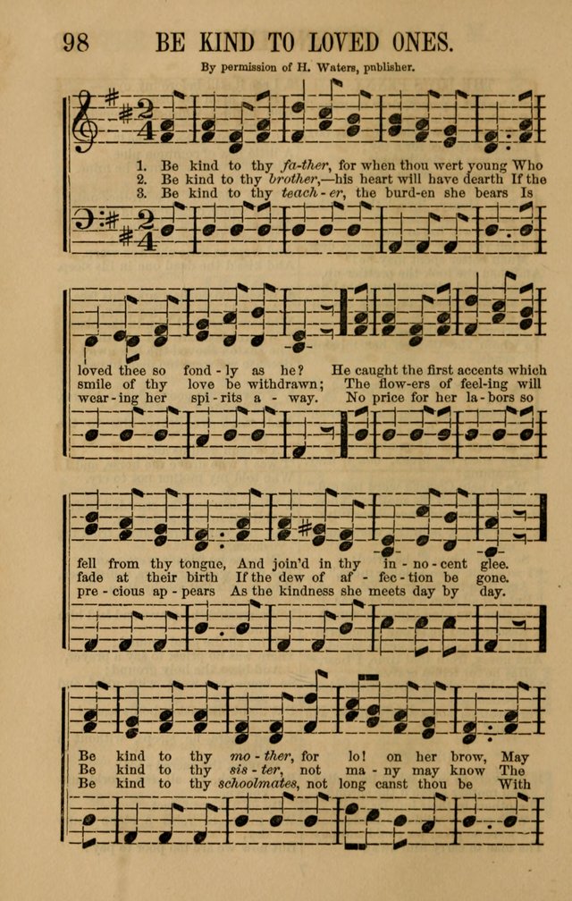 Linden Harp: a rare collection of popular melodies adapted to sacred and moral songs, original and selected. Illustrated. Also a manual of... page 98