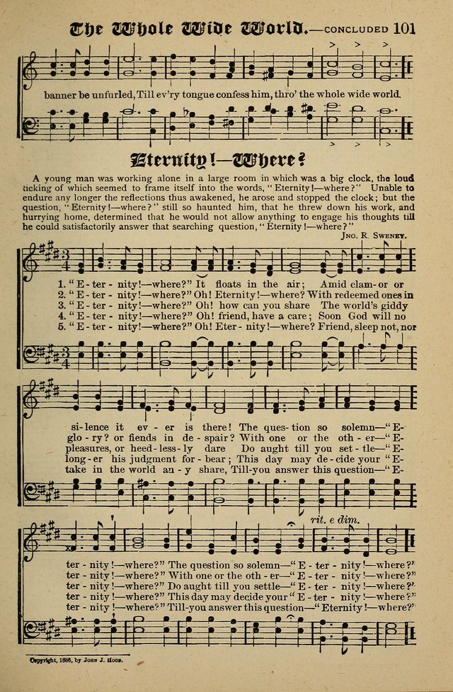 Living Hymns: for use in the Sabbath School, Christian Endeavor Meetings, the church & home page 101