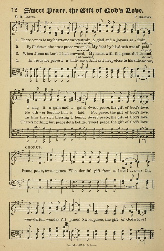 Living Hymns: for use in the Sabbath School, Christian Endeavor Meetings, the church & home page 12