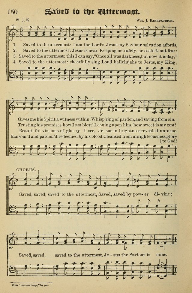 Living Hymns: for use in the Sabbath School, Christian Endeavor Meetings, the church & home page 150