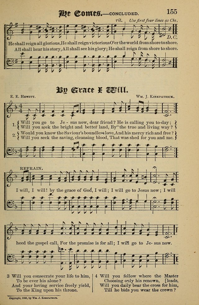 Living Hymns: for use in the Sabbath School, Christian Endeavor Meetings, the church & home page 155