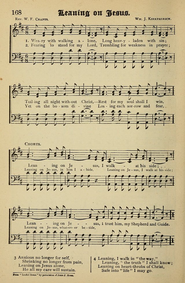 Living Hymns: for use in the Sabbath School, Christian Endeavor Meetings, the church & home page 168