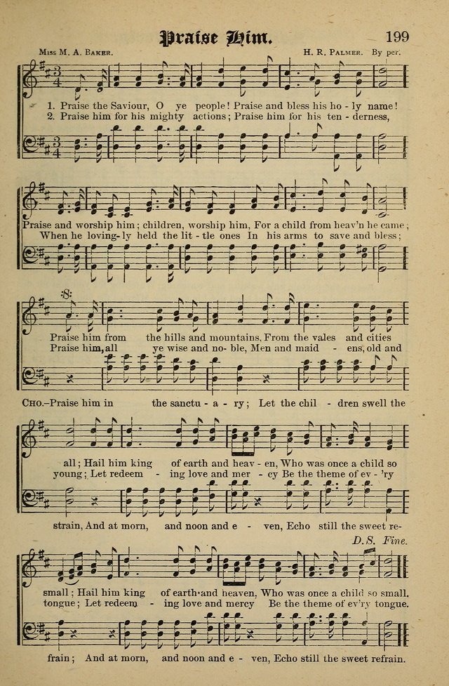 Living Hymns: for use in the Sabbath School, Christian Endeavor Meetings, the church & home page 199