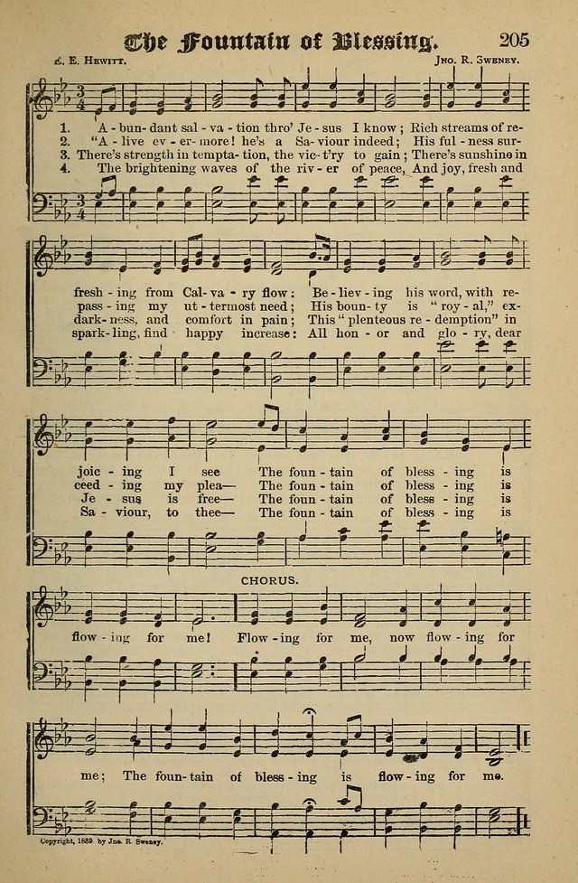 Living Hymns: for use in the Sabbath School, Christian Endeavor Meetings, the church & home page 205
