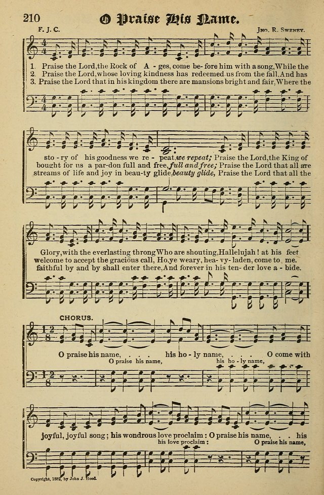 Living Hymns: for use in the Sabbath School, Christian Endeavor Meetings, the church & home page 210