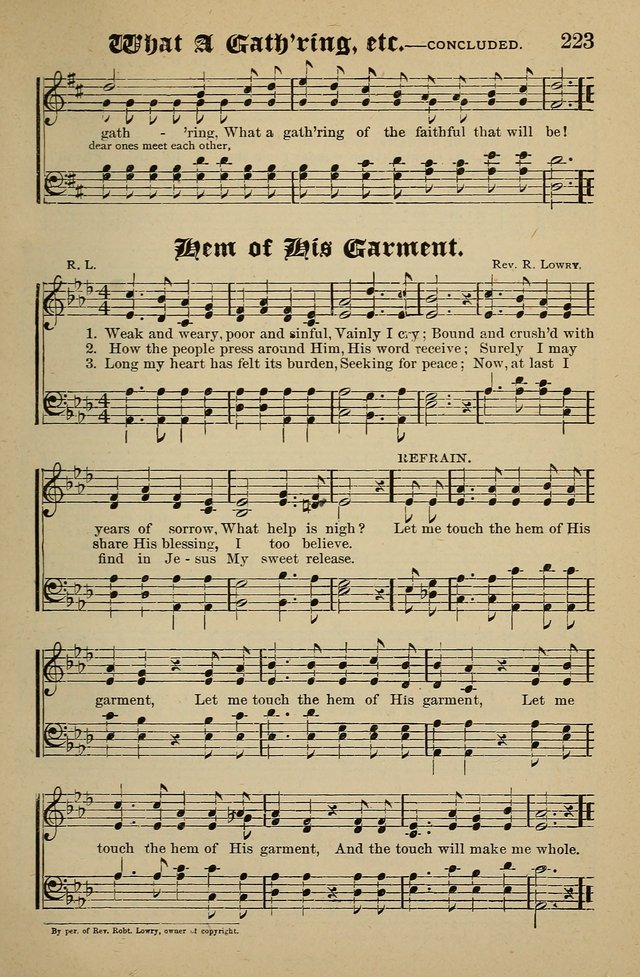 Living Hymns: for use in the Sabbath School, Christian Endeavor Meetings, the church & home page 223