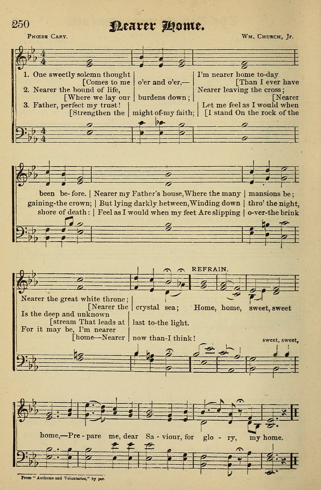 Living Hymns: for use in the Sabbath School, Christian Endeavor Meetings, the church & home page 250