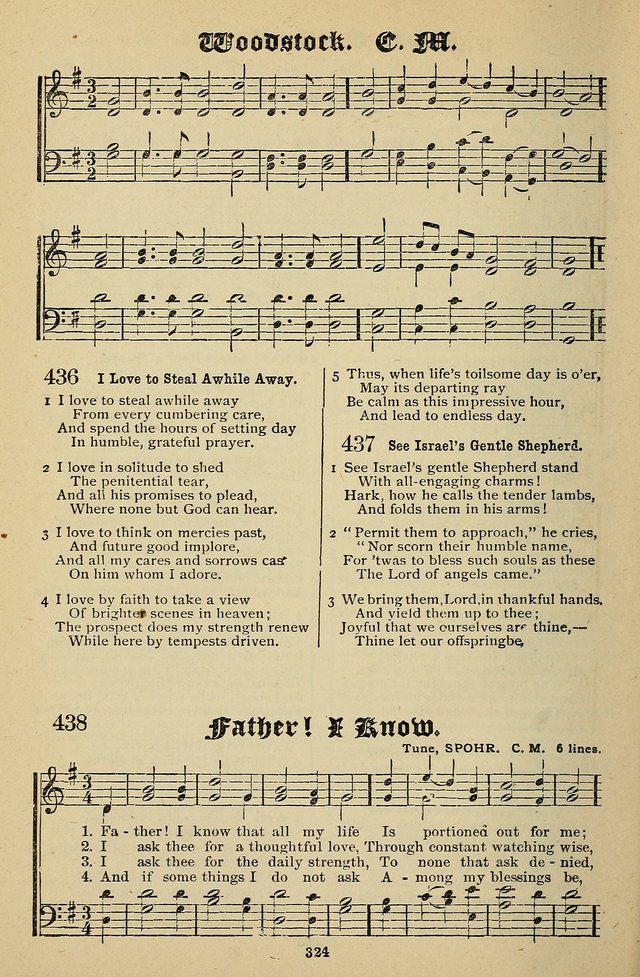 Living Hymns: for use in the Sabbath School, Christian Endeavor Meetings, the church & home page 324