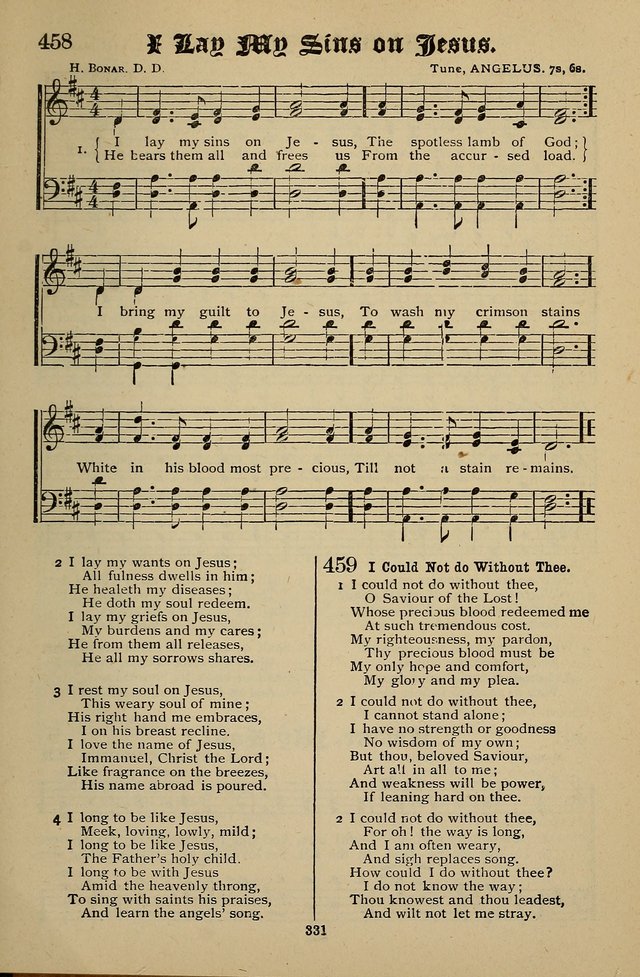 Living Hymns: for use in the Sabbath School, Christian Endeavor Meetings, the church & home page 331