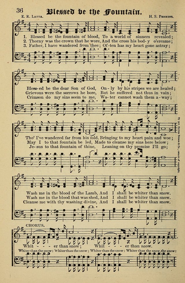 Living Hymns: for use in the Sabbath School, Christian Endeavor Meetings, the church & home page 36