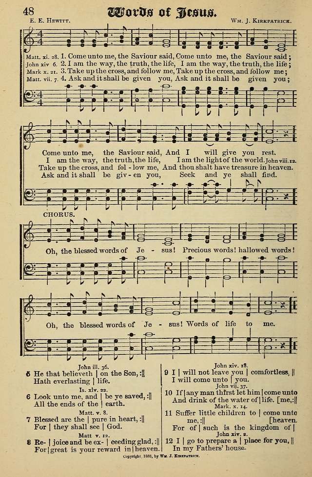 Living Hymns: for use in the Sabbath School, Christian Endeavor Meetings, the church & home page 48