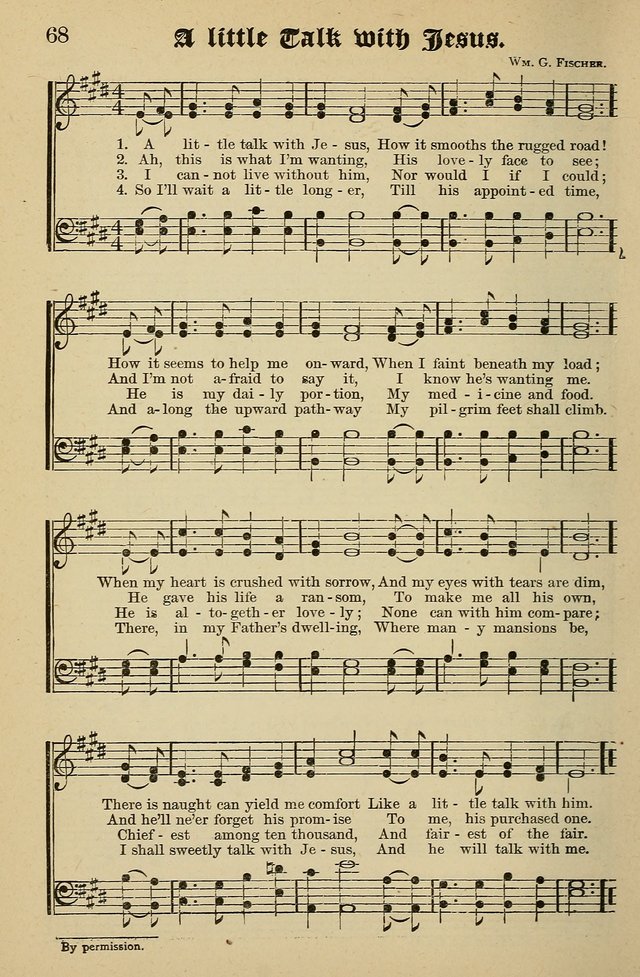 Living Hymns: for use in the Sabbath School, Christian Endeavor Meetings, the church & home page 68