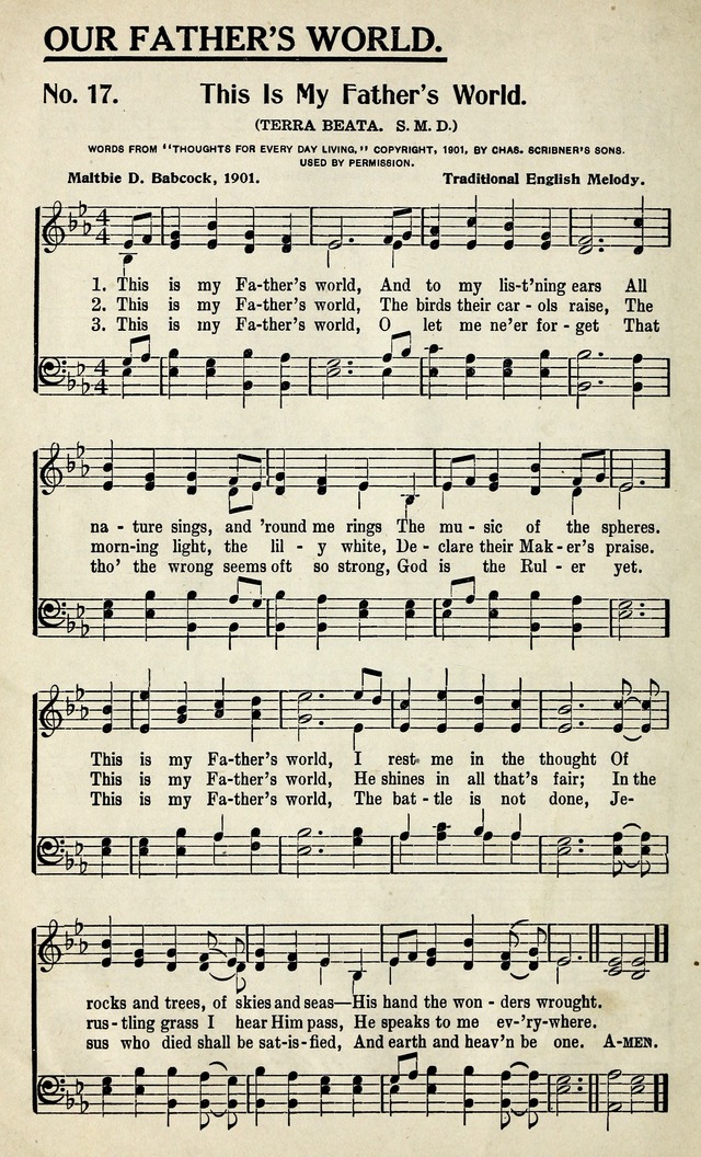 Living Hymns: the small hymnal: a book of worship and praise for the developing life page 18