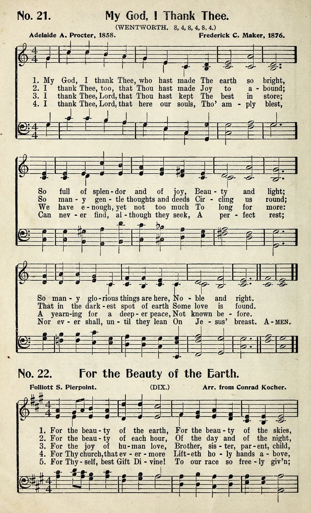 Living Hymns: the small hymnal: a book of worship and praise for the developing life page 22