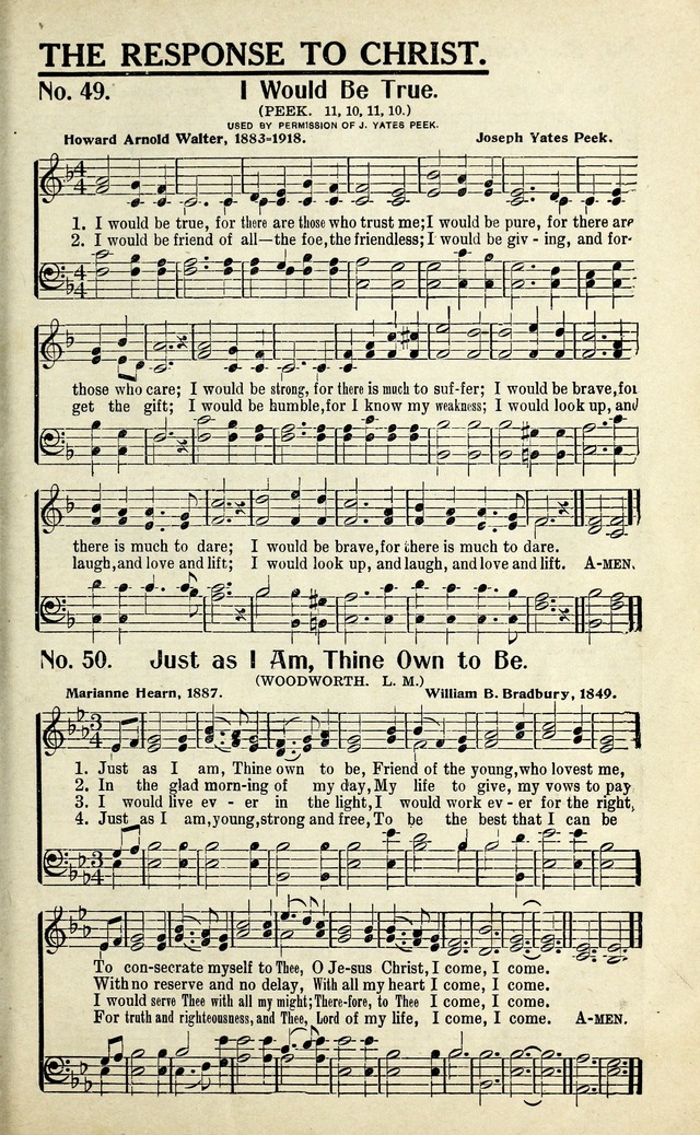 Living Hymns: the small hymnal: a book of worship and praise for the developing life page 45