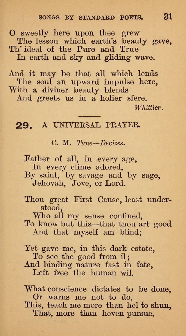 The Liberal Hymn Book: a collection of liberal songs adapted to popular tunes. For use in liberal leagues and other meetings, and in liberal homes page 31