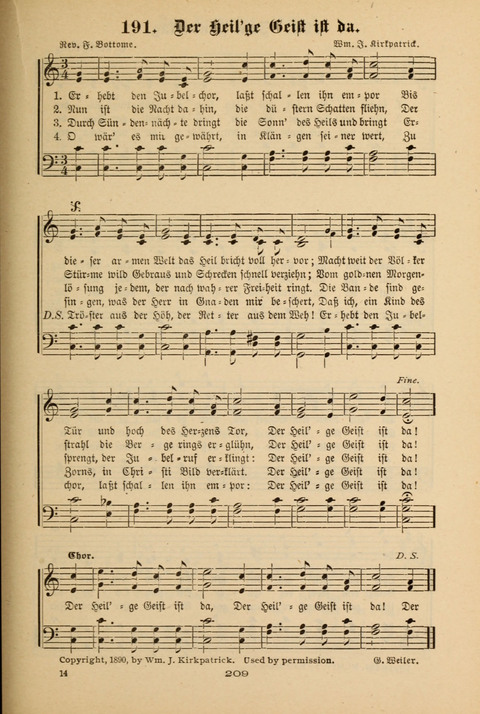 Lobe den Herrn!: eine Liedersammlung für die Sonntagschul- und Jugendwelt page 207