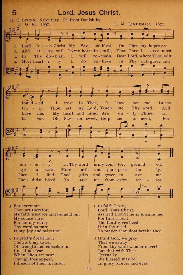 Lutheran Hymnal for the Sunday School page 11