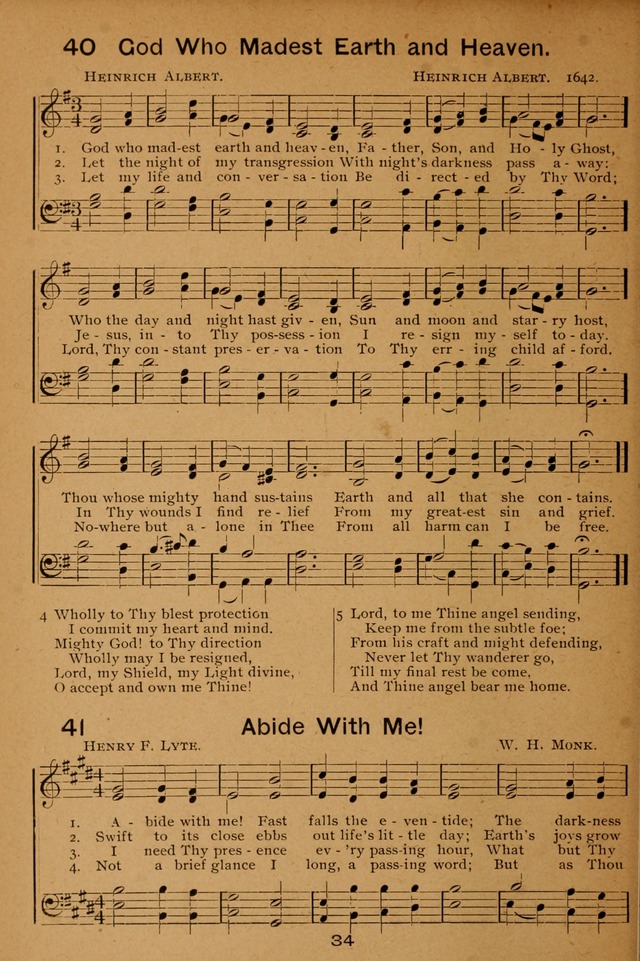 Lutheran Hymnal for the Sunday School page 34
