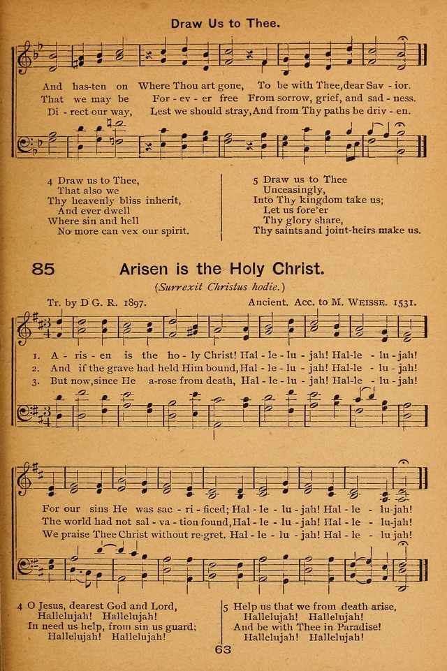 Lutheran Hymnal for the Sunday School page 63