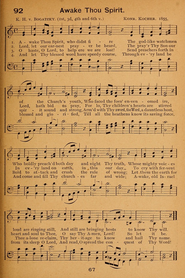 Lutheran Hymnal for the Sunday School page 67