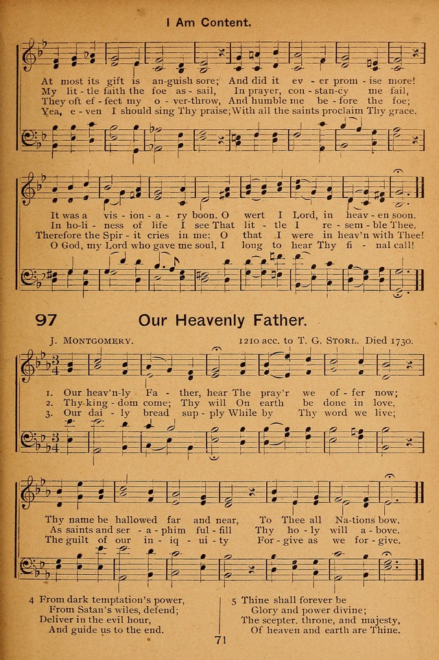 Lutheran Hymnal for the Sunday School page 71