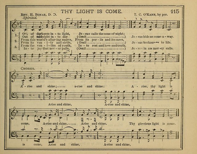 Light and Life: a collection of new hymns and tunes for sunday schools, prayer meetings, praise meetings and revival meetings page 115