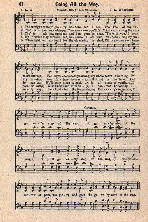 Light and Life Songs No. 3 page 61