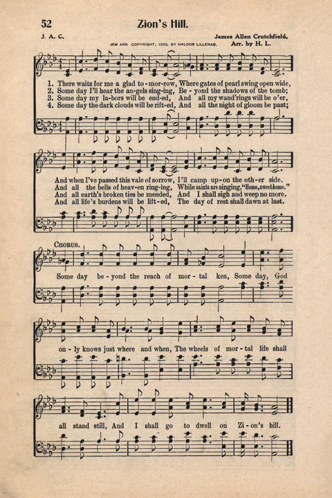Light and Life Songs No. 4 page 52