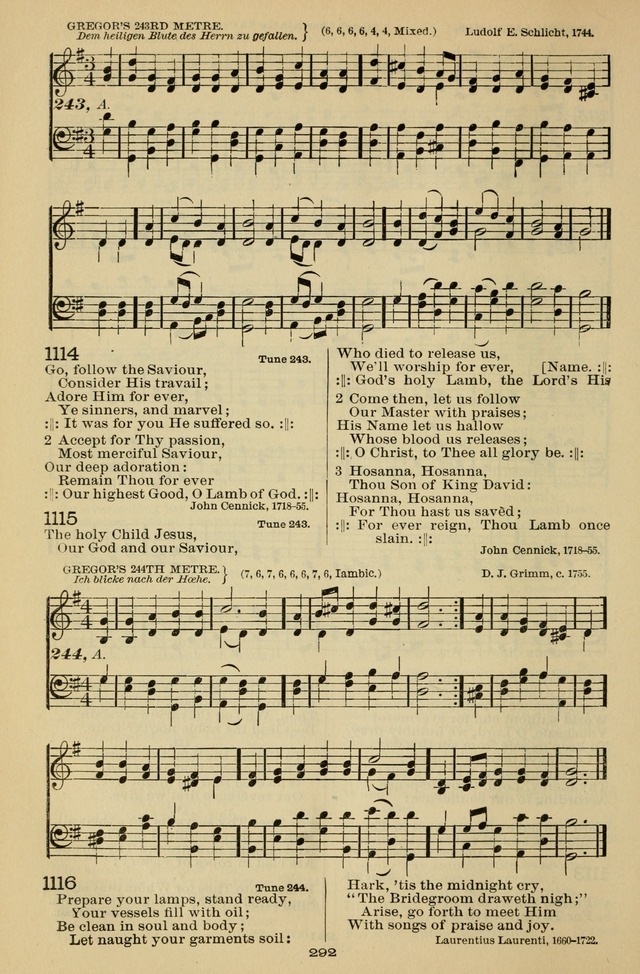 The Liturgy and the Offices of Worship and Hymns of the American Province of the Unitas Fratrum, or the Moravian Church page 476