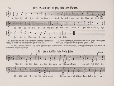 Lieder-Perlen: Eine Sammlung von Liedern geistlichen und gemischten Inhalts, theils in deutscher, theils in englischer Sprache, nebt einer Anzahl Spiellieder, ein-, zwei- und dreistimmig (mit Anhang) page 154