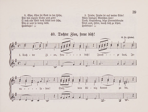 Lieder-Perlen: Eine Sammlung von Liedern geistlichen und gemischten Inhalts, theils in deutscher, theils in englischer Sprache, nebt einer Anzahl Spiellieder, ein-, zwei- und dreistimmig (mit Anhang) page 39