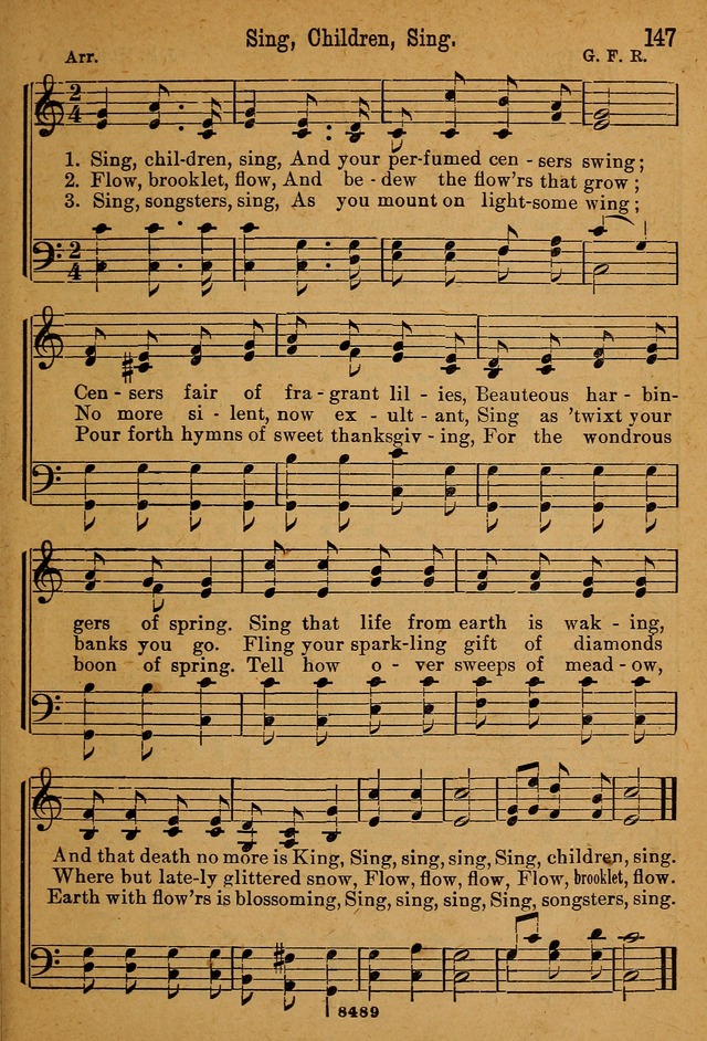 Little Sacred Songs: for Little Singers of the primary department of the Sunday school, and for Kindergartens and the home page 147