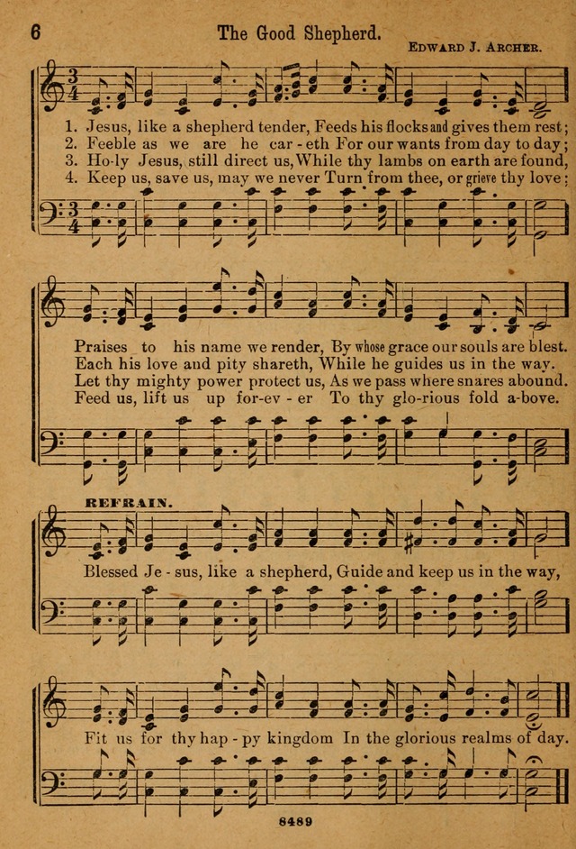 Little Sacred Songs: for Little Singers of the primary department of the Sunday school, and for Kindergartens and the home page 6
