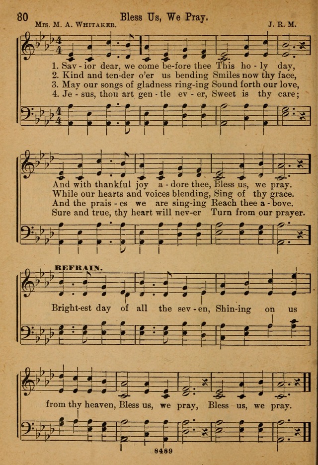 Little Sacred Songs: for Little Singers of the primary department of the Sunday school, and for Kindergartens and the home page 80
