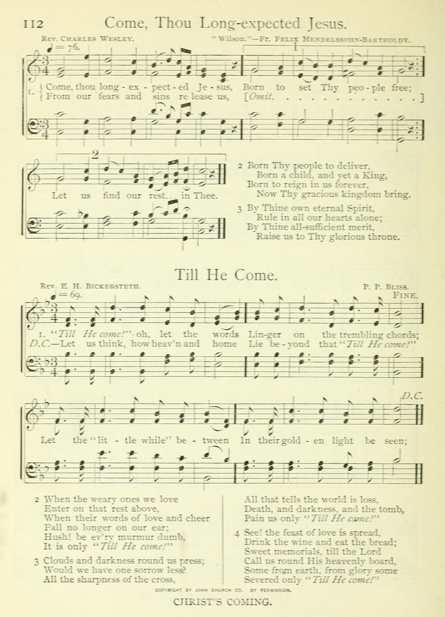Life-Time Hymns: a collection of old and new hymns of the Christian Church page 120