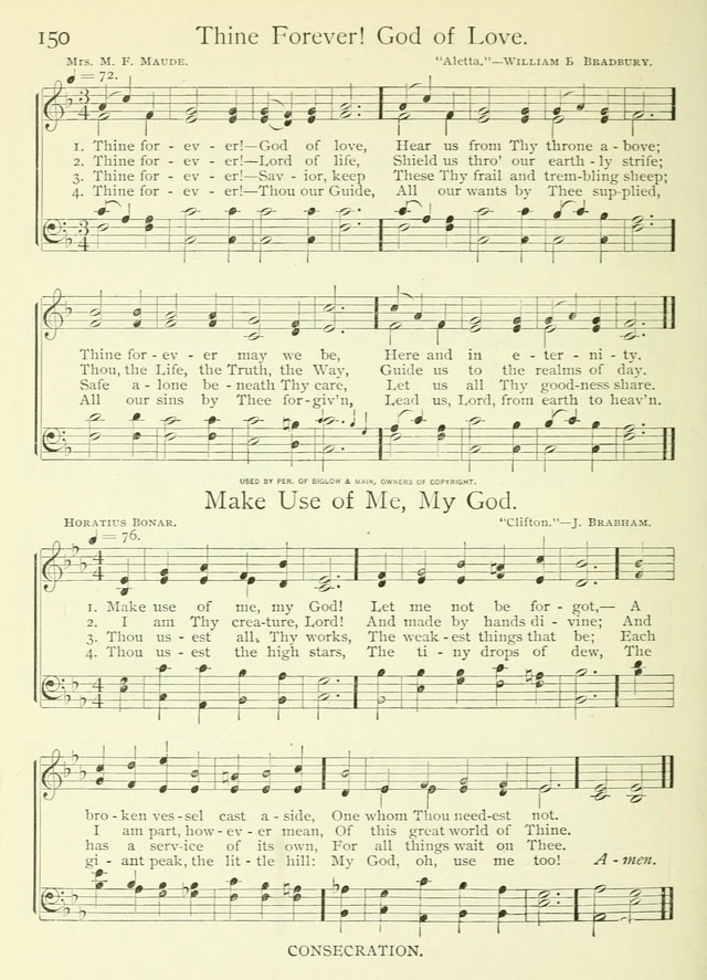 Life-Time Hymns: a collection of old and new hymns of the Christian Church page 158
