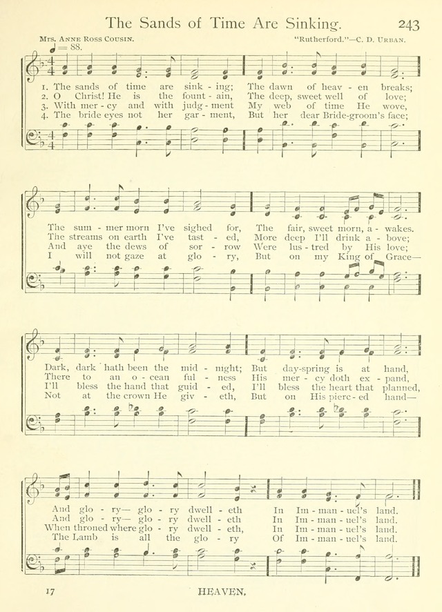 Life-Time Hymns: a collection of old and new hymns of the Christian Church page 251