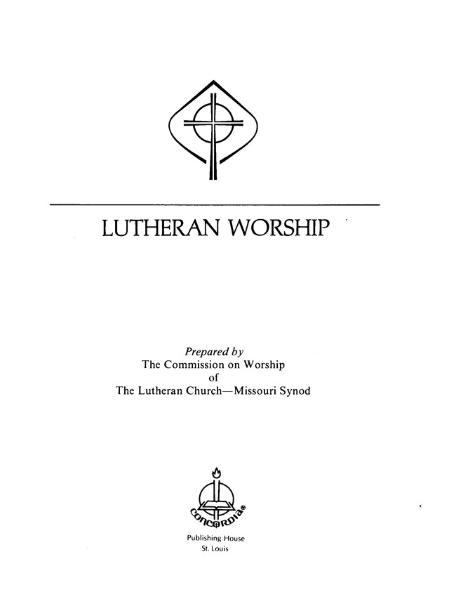 Lutheran Worship page 1
