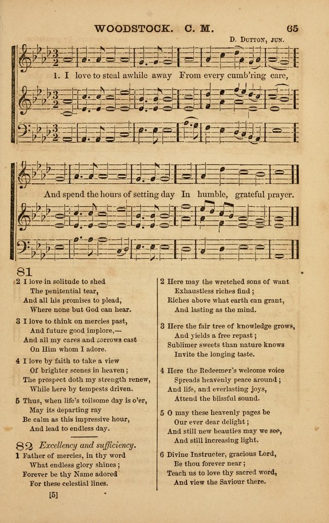 The Melodeon: a collection of hymns and tunes with original and selected music, adapted to all occiasions of social worship page 65