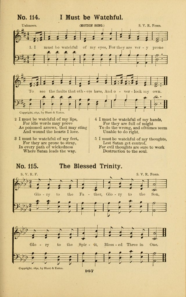 Melodies for Little People: containing also one hundred recitations for Sunday-schools, anniversary occasions, concerts, entertainments, and sociables, with songs adapted... page 167