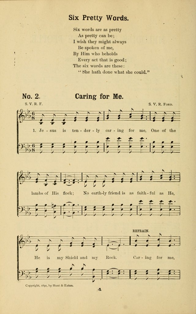 Melodies for Little People: containing also one hundred recitations for Sunday-schools, anniversary occasions, concerts, entertainments, and sociables, with songs adapted... page 4