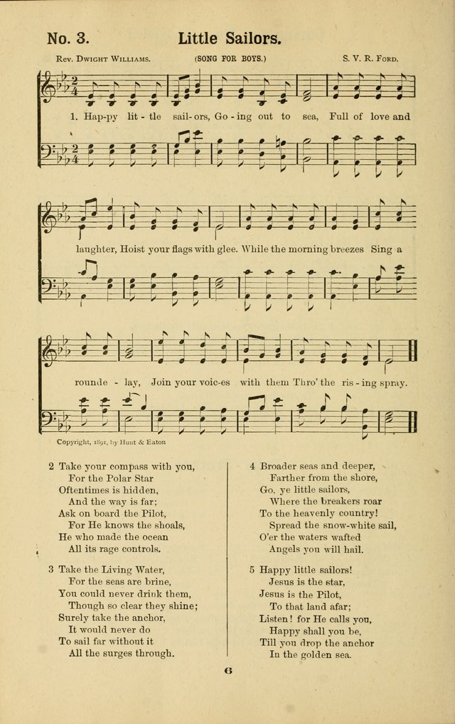Melodies for Little People: containing also one hundred recitations for Sunday-schools, anniversary occasions, concerts, entertainments, and sociables, with songs adapted... page 6