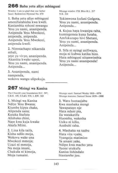 Mwimbieni Bwana: msifuni Mungu, mfalme wa mbingu na nchi! page 133