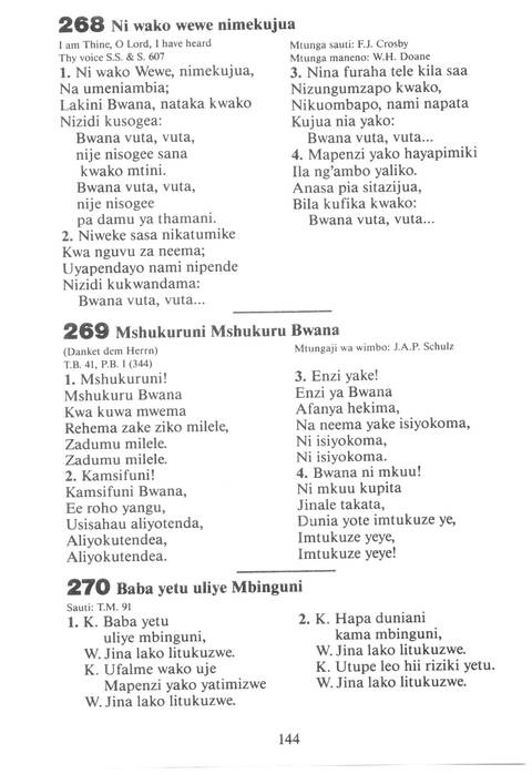 Mwimbieni Bwana: msifuni Mungu, mfalme wa mbingu na nchi! page 134