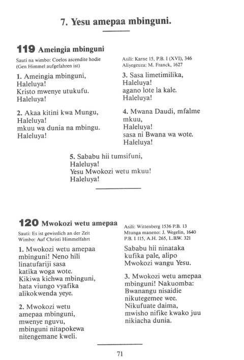 Mwimbieni Bwana: msifuni Mungu, mfalme wa mbingu na nchi! page 61